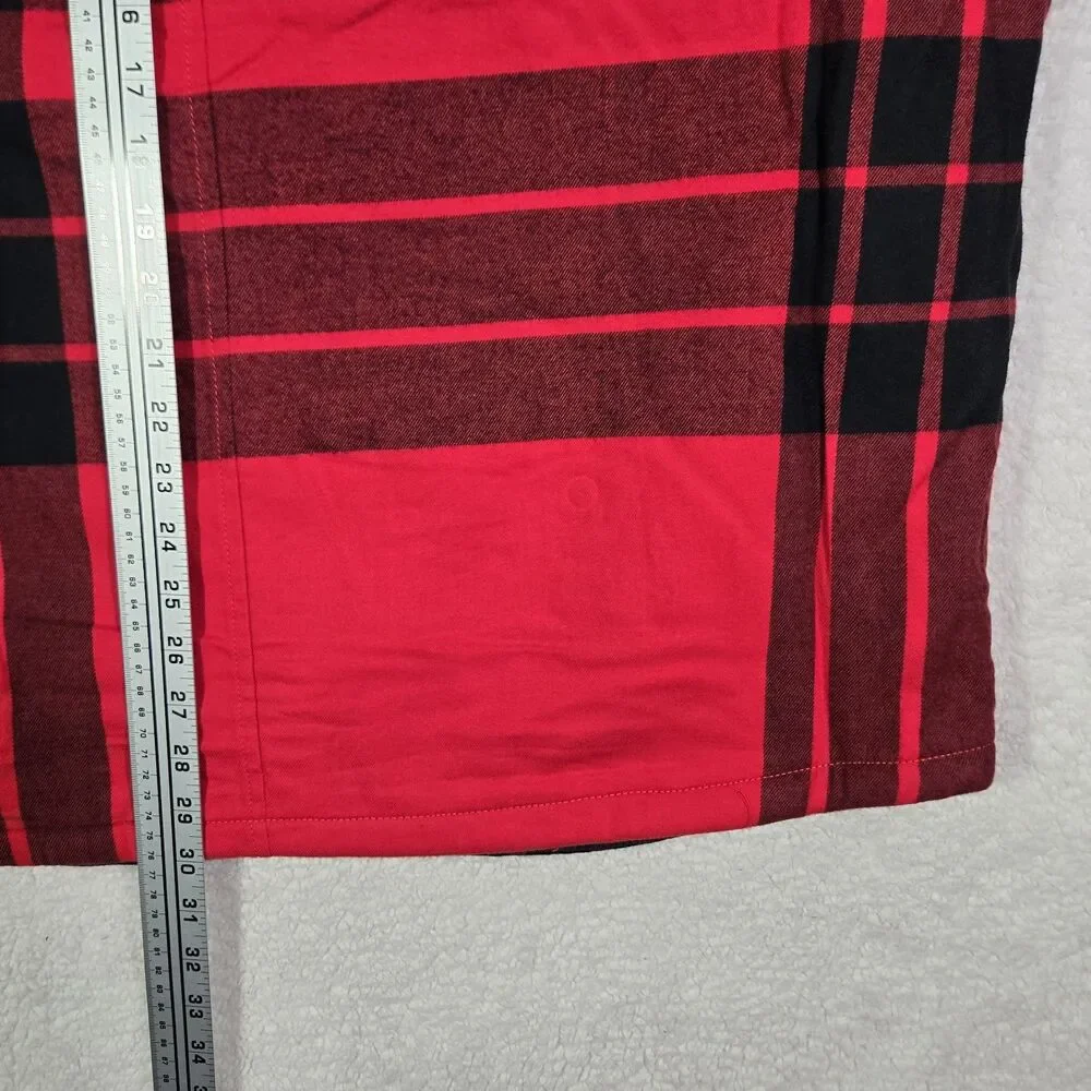 The North Face Campshire Sherpa Lined Plaid Flannel Shacket Shirt Jacket Mens XL